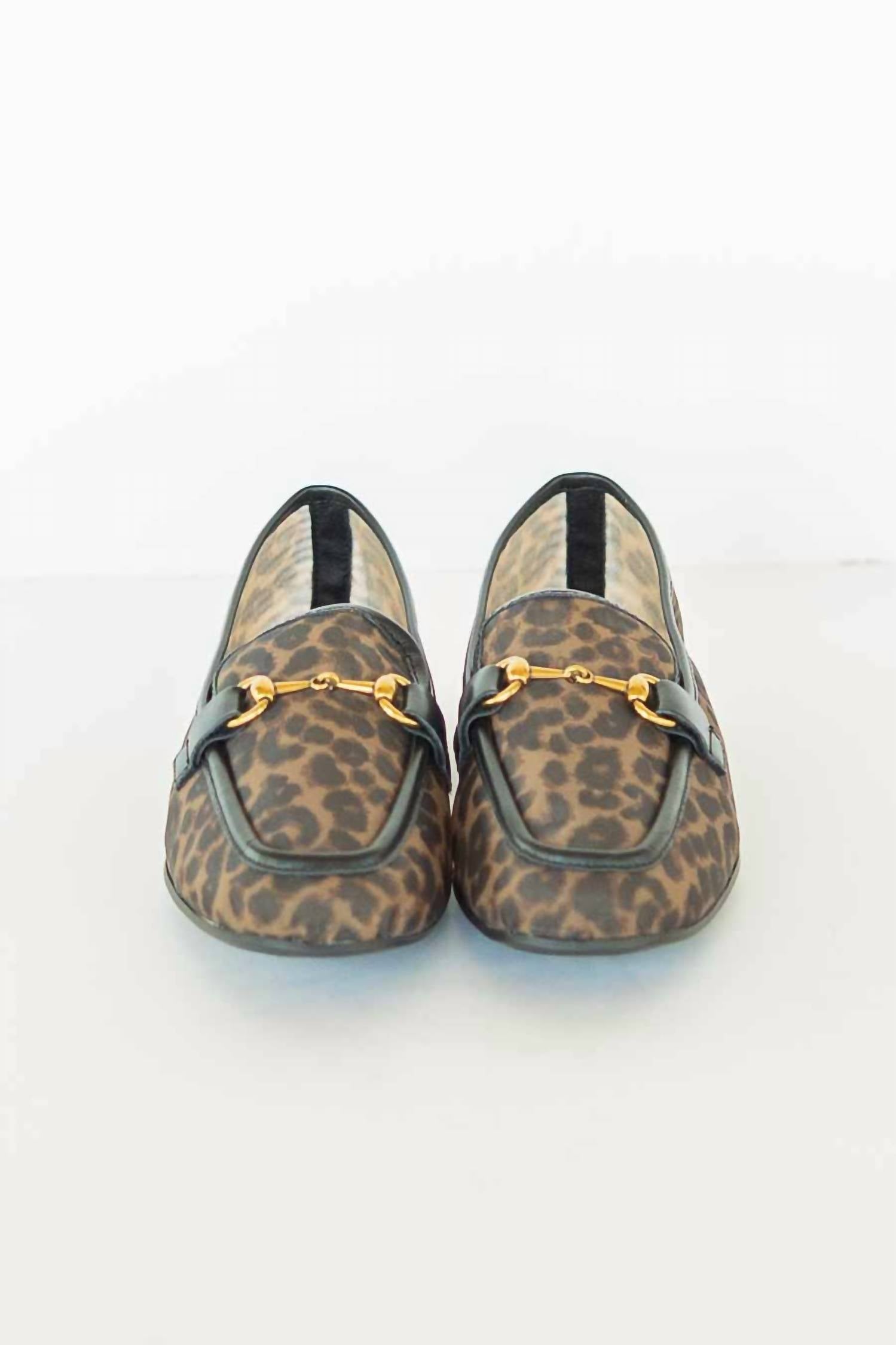 Mia Shoes Women's Blossom Mesh Loafers in leopard - women's flats - alternate view