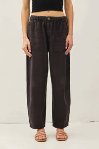 Be Cool - Vanya Linen Blend Barrel Pants