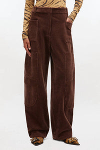 Ganni - Corduroy Curved Trousers