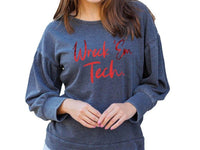 Flying Colors Apparel Brooklyn Burnout Crew Top in black - women's sweater