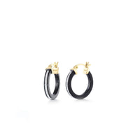 Gold & Honey - Women's Thin Glitter Lucite Hoop Earrings