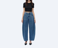 Bayeas - Katia High Rise Barrel Jeans