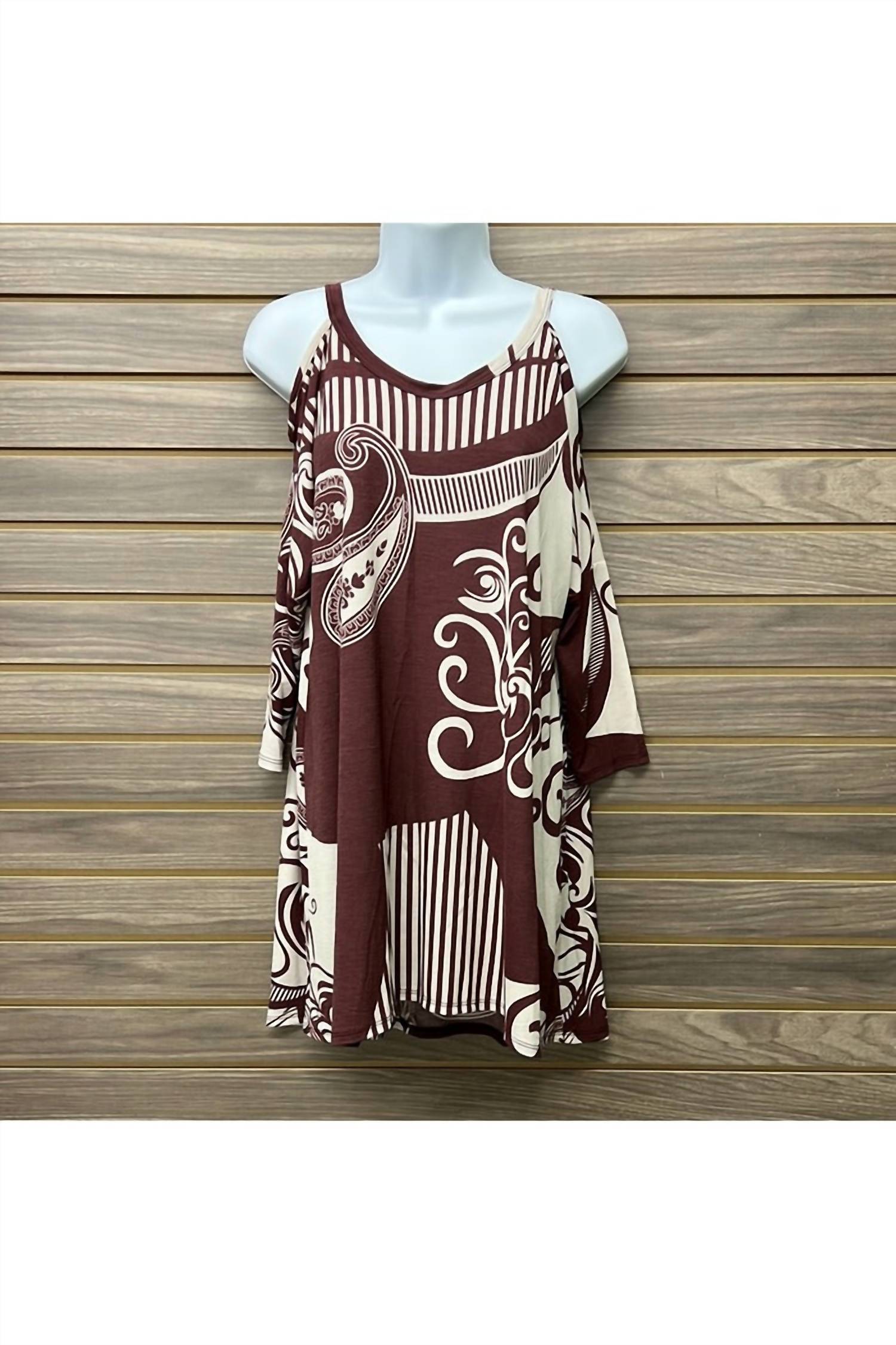 Crepas - Women's Open Shoulder Tunic