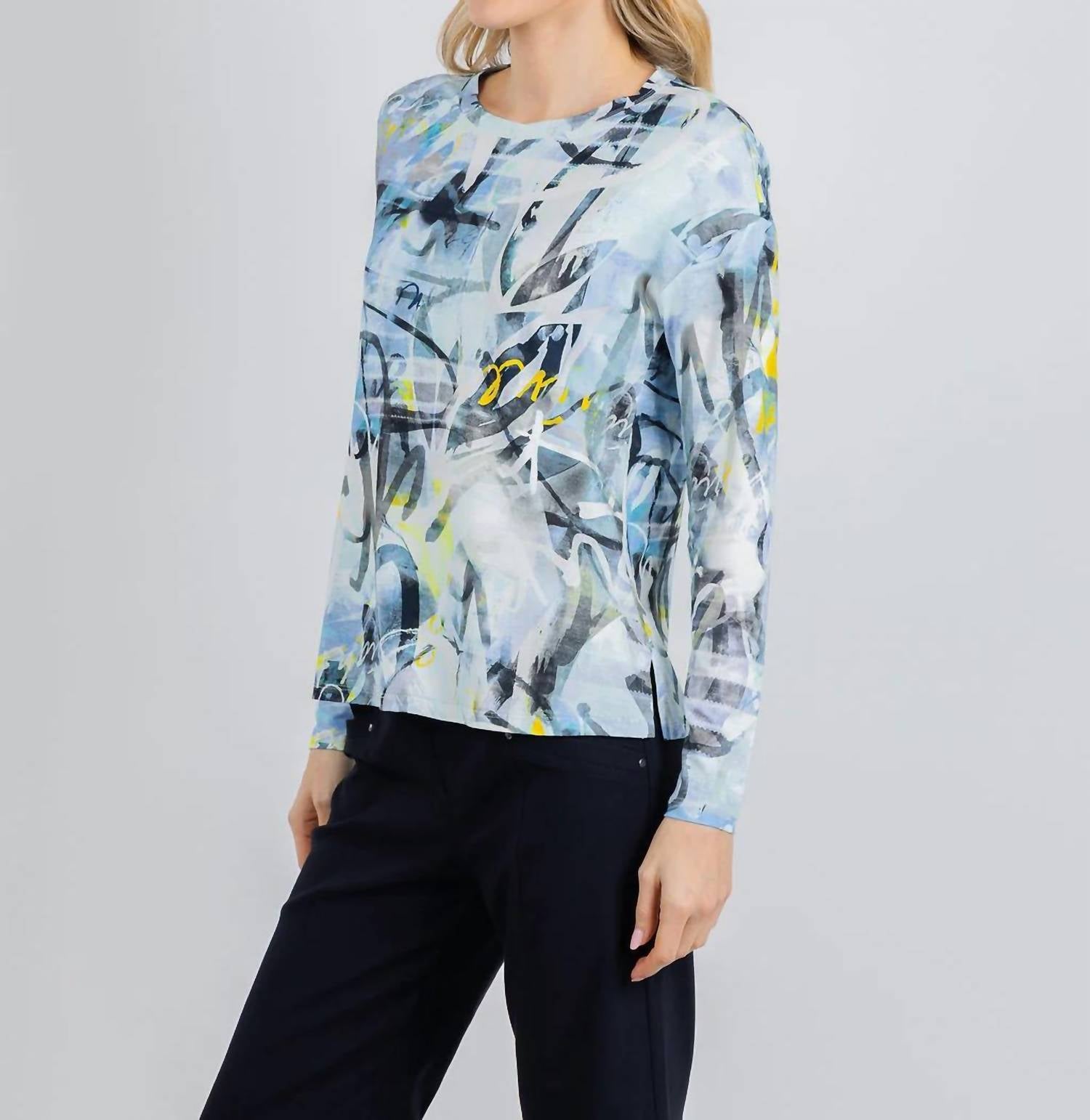 Elliott Lauren - Collage Crewneck Long Sleeve Top