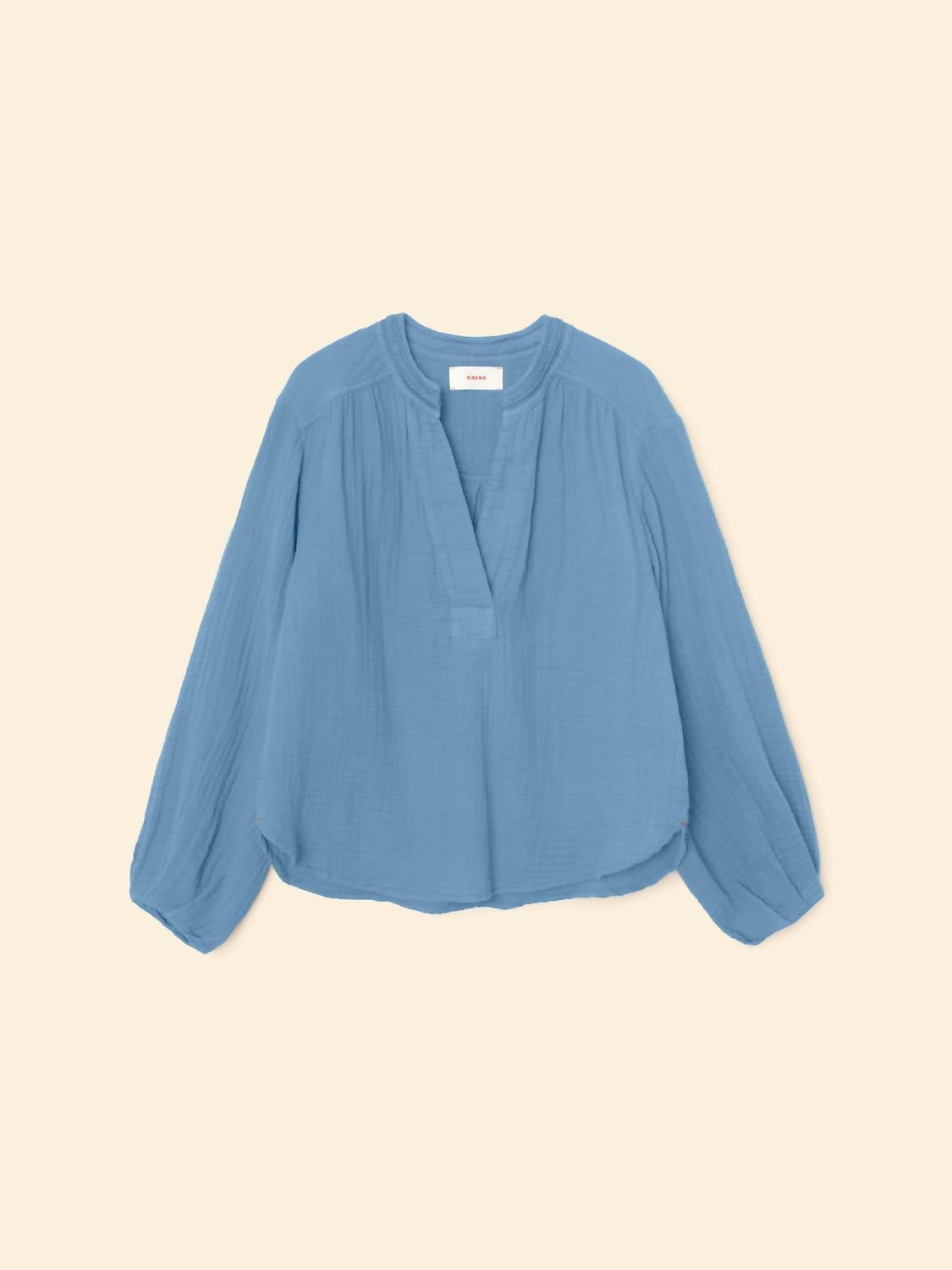 XIRENA Arielle Top in harbor blue - women's blouse - alternate view