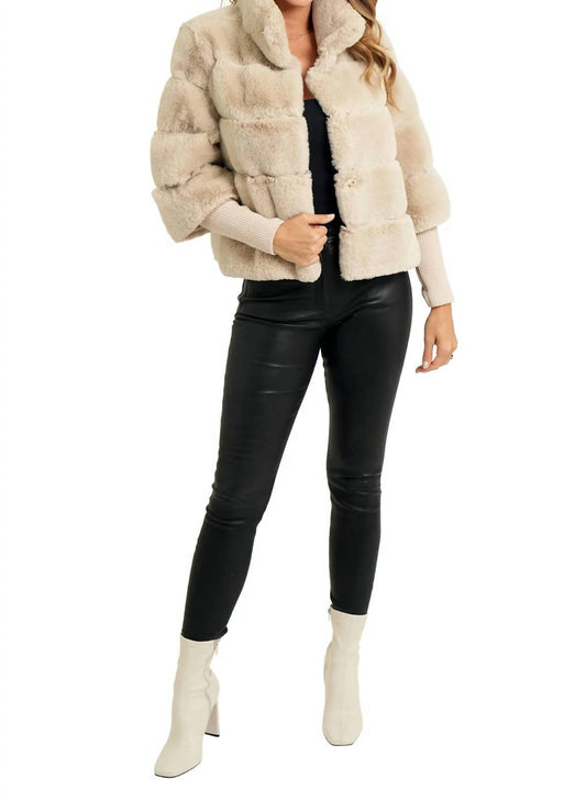 Love Token - Sami Long Sleeve Faux Fur Jacket