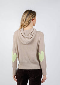 Kerri Rosenthal - Cashmere Imperfect Heart Sweater Hoodie