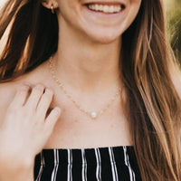 Pretty Simple Freshwater Pearl Choker Necklace in gold - women's jewelry - alternate view