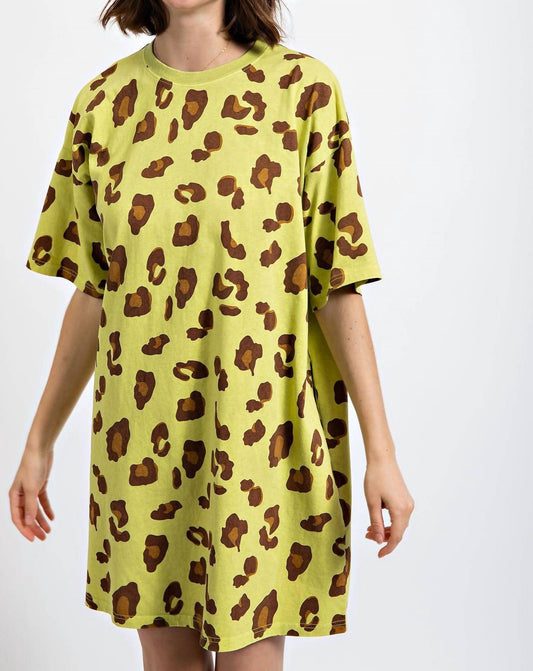 Easel - Cheetah-lious T-Shirt Dress