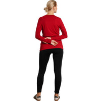 NOM Maternity Liv Long Sleeve Tee in merlot - women's long sleeve top - alternate view