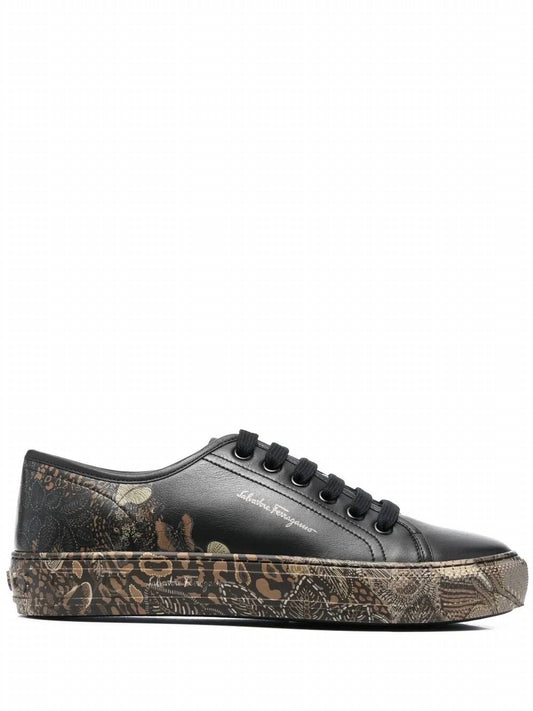 Salvatore Ferragamo - Women's Borg Cubic Lace-up Sneakers