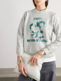 Re/Done - Printed Cotton-blend Jersey Sweatshirt
