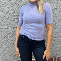 Pure Amici - Elbow Sleeve Turtleneck Blouse