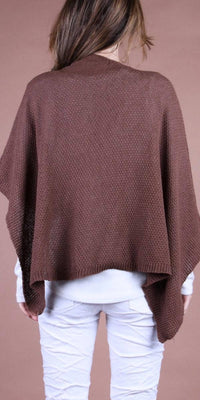 GIGI MODA Mantello Wrap in chocolate - women's scarf - view 4