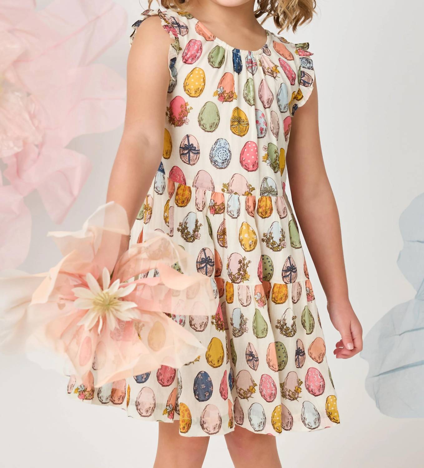 Pink Chicken - Kid's Eloise Easter Eggs Dress