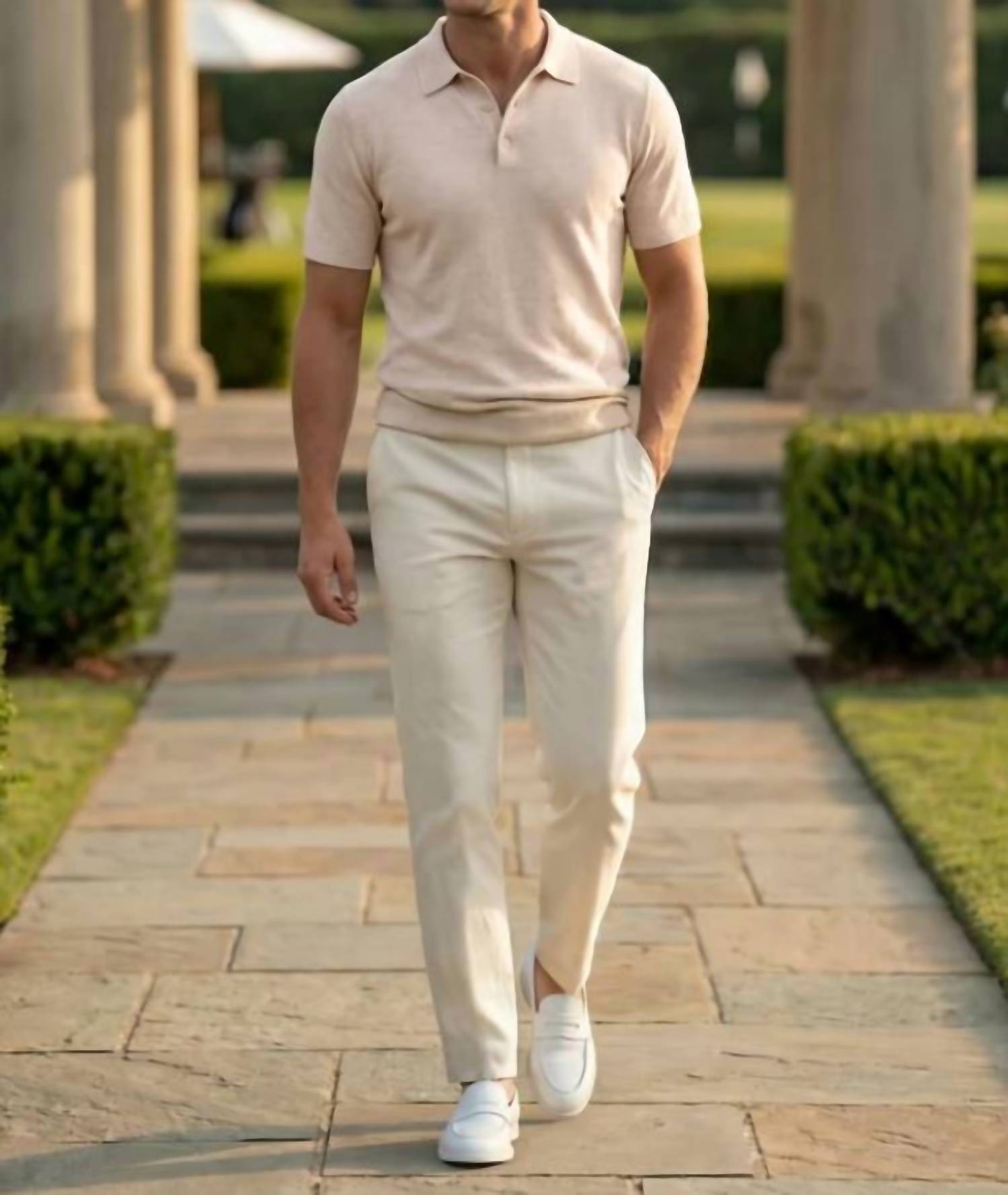 Scott Barber - Boucle Solid Polo Shirt