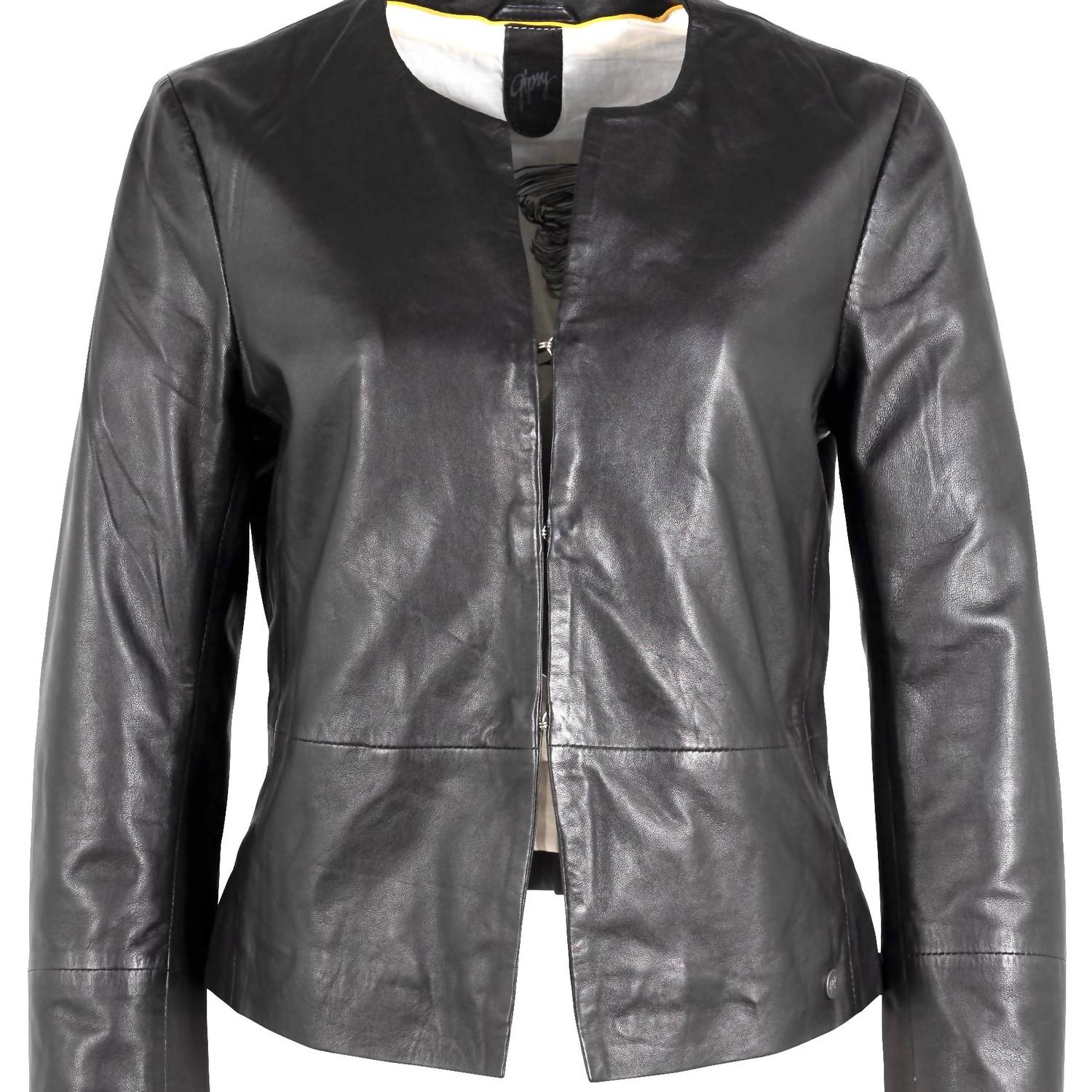 MAURITIUS Rubie Leather Jacket in black - women's jacket - detail view
