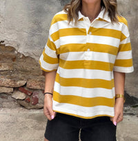 Buttermelon - Blake Striped Oversized Polo Shirt