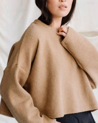 Natalie Busby - Cropped Crew Sweater