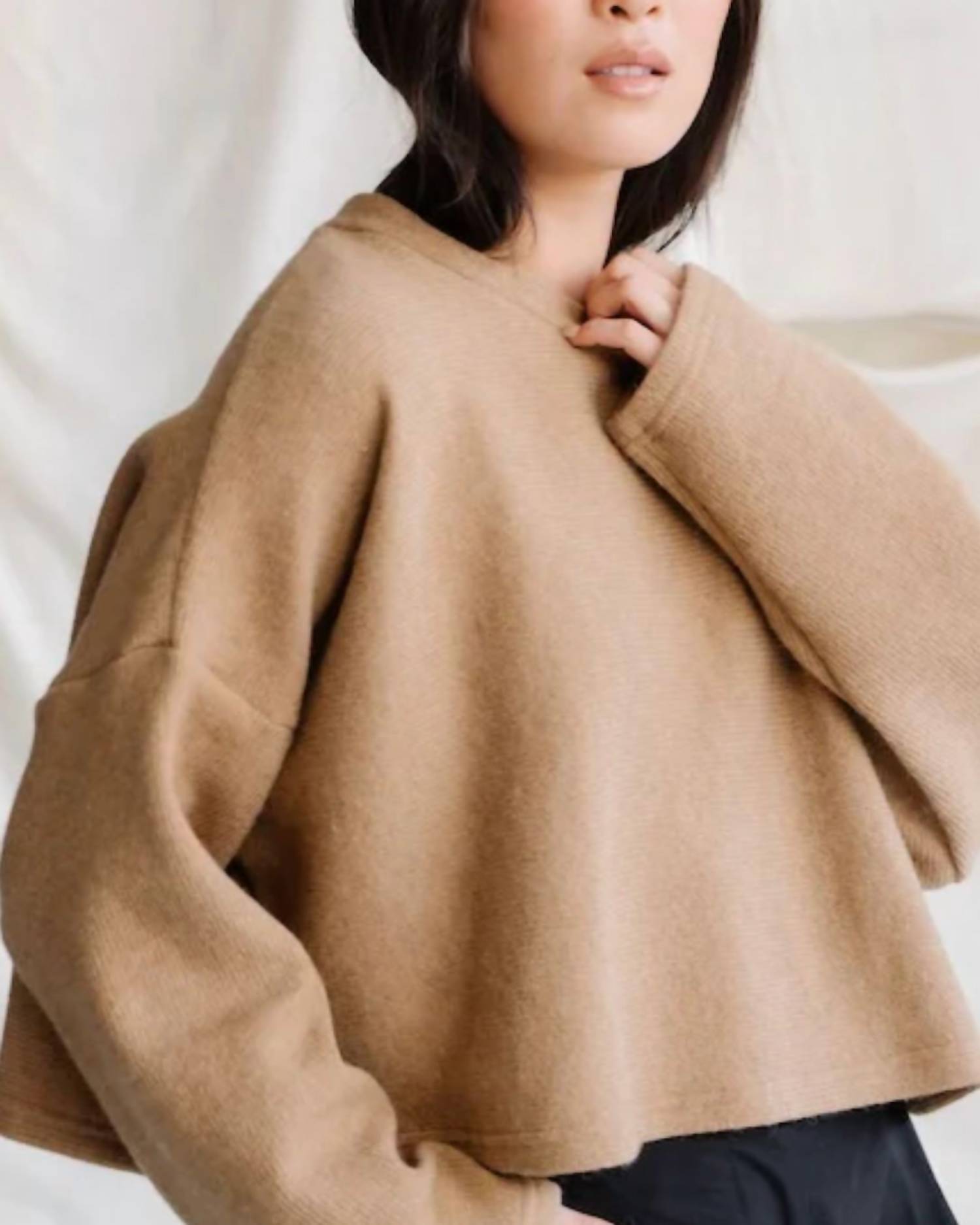 Natalie Busby - Cropped Crew Sweater