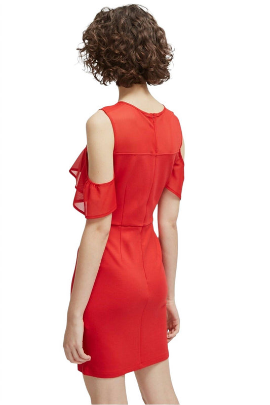 French Connection - Lore Lula Ruffled Jersey Cocktail Dress