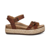 Aetrex Women's Paula Platform Sandal in walnut - women's sandal - detail view