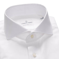 Emanuel Berg Men's Traveller Dress Shirt in white - men's long sleeve top - alternate view