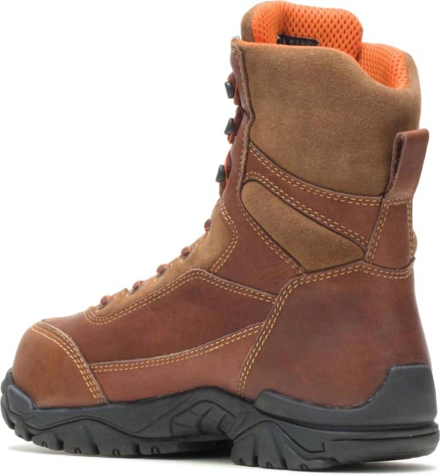 HYTEST Men's Apex Mid Lace-up Composite Toe Safety Work Boots in brown - men's boots - alternate view