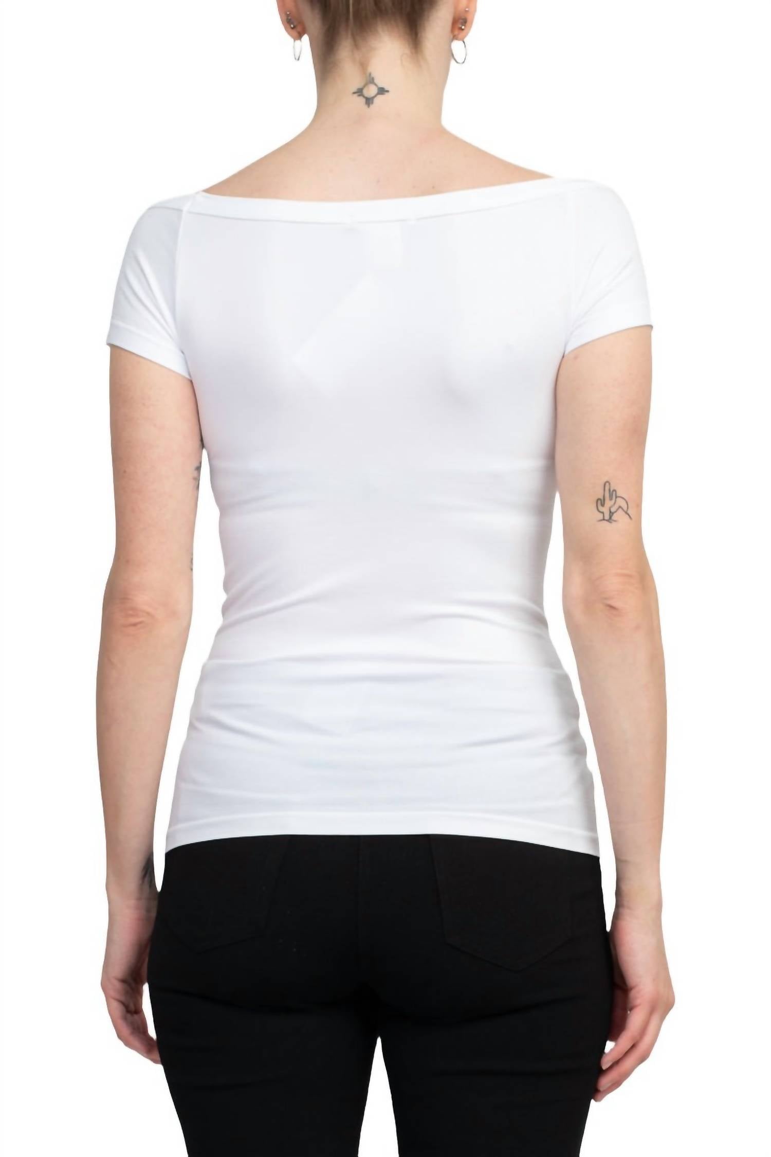 Alberto Makali - Off The Shoulder Solid Spandex Top