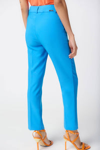 Joseph Ribkoff Stretch Slim-fit Cropped Pant in blue - women's pants - detail view