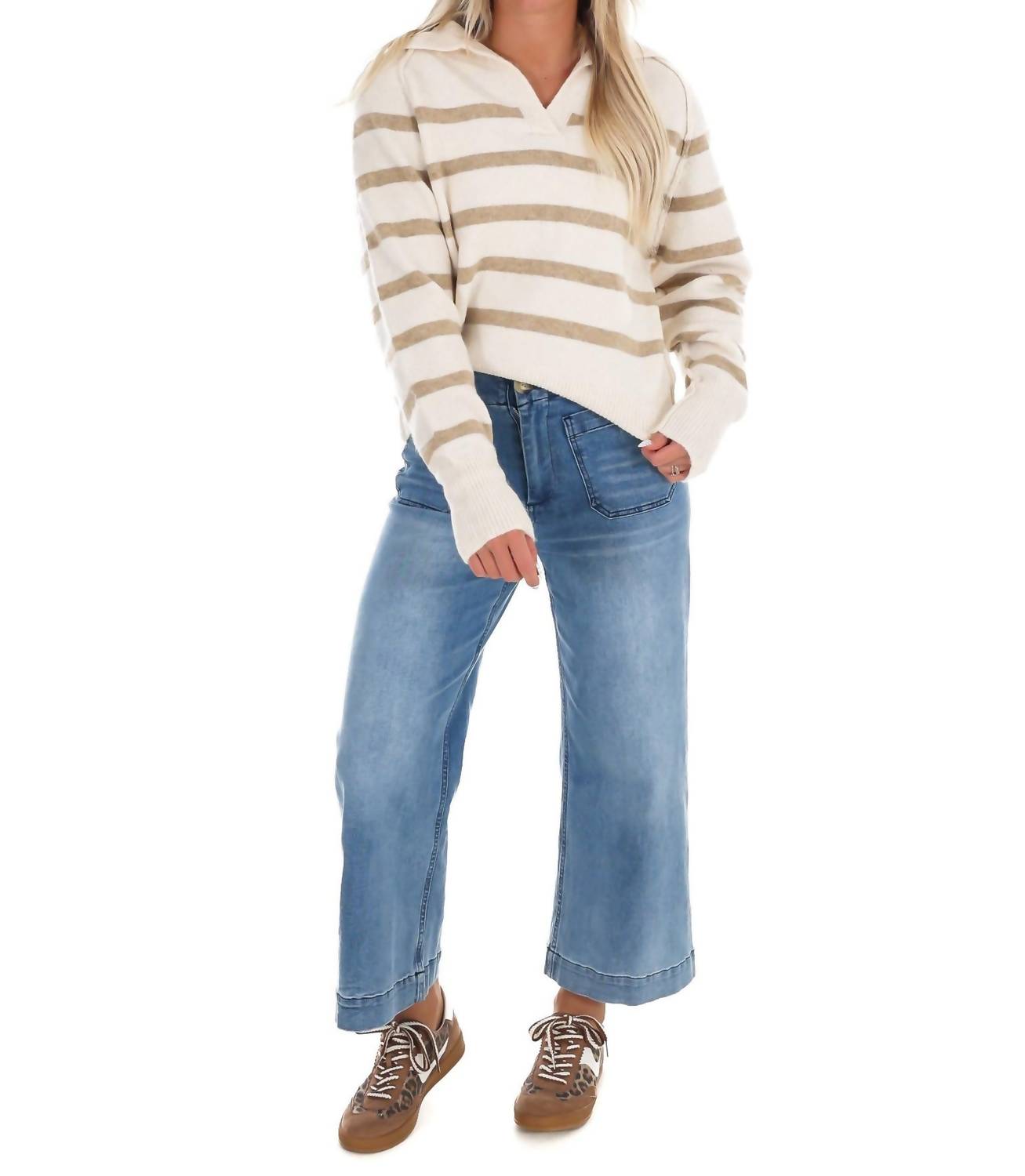 In February - Cozy Current Stripe Sweater