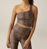 Beyond Yoga - Softmark One And One Shoulder High Cropped Tank