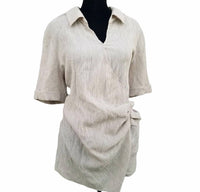Alfani - V-neck Collared Ruched Blouse