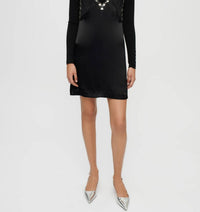 Maje - Crystal-embellished Satin And Jersey Mini Dress