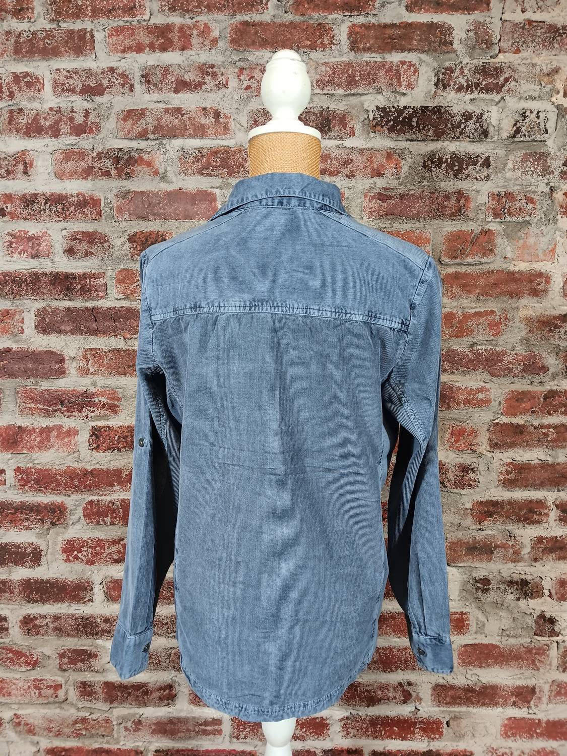 Keren Hart Women's Button Up Shirt in indigo - women's shirt - detail view