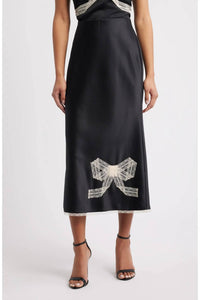 Loveshackfancy - Vallis Lace Bow Midi Skirt