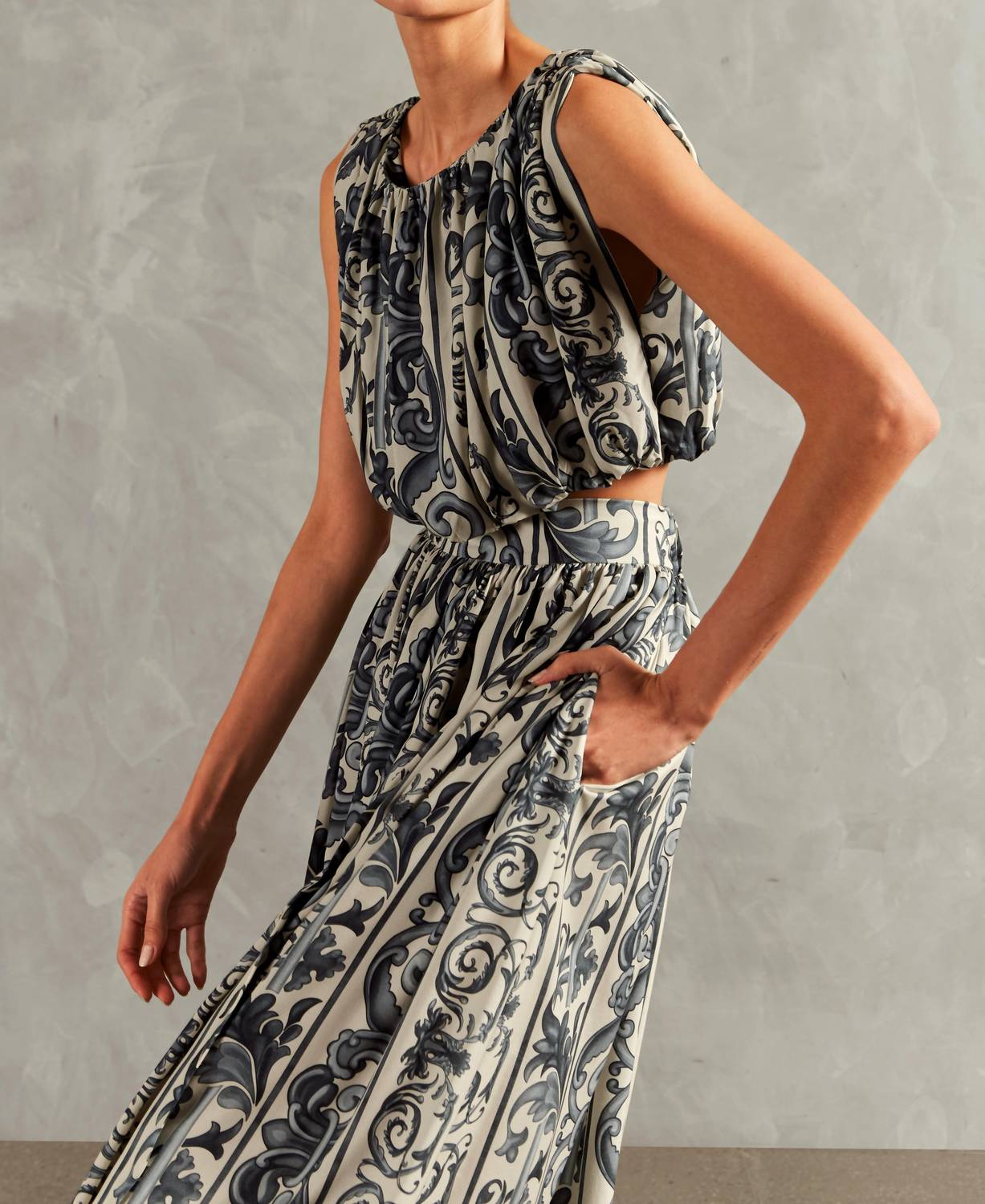 Adriana Degreas - Hera Cropped Ruched Blouse
