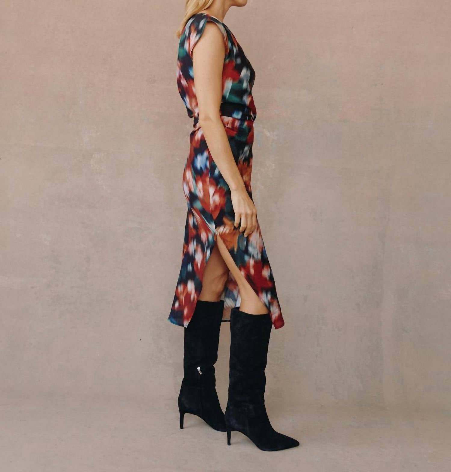Bella Dahl - Boat Neck Cap Sleeve Midi Dress