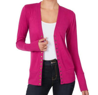 Zenana - Snap Full Sleeve Cardigan