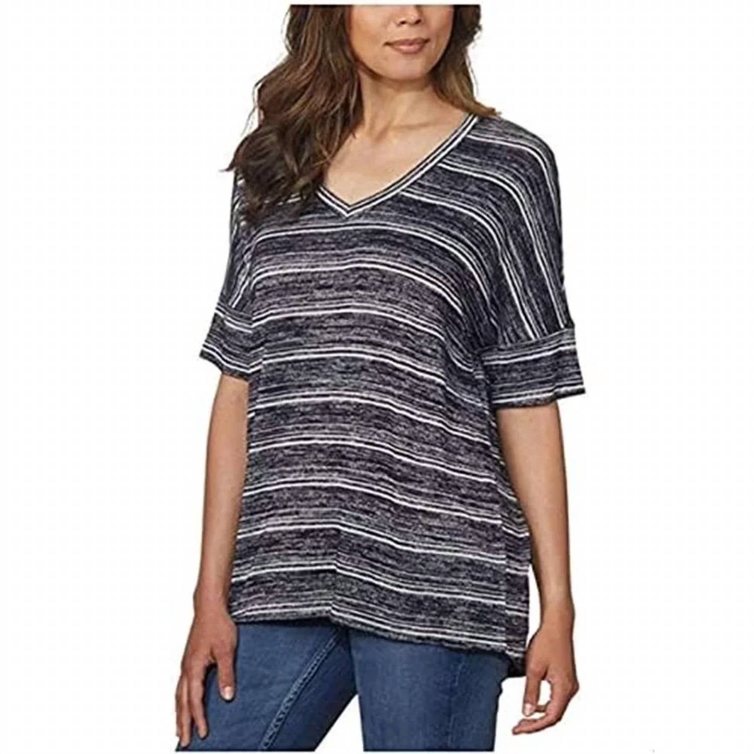 Calvin Klein - Women's V Neck Knit Top