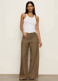 Sanctuary - Linen Marine Wide Leg Jeans