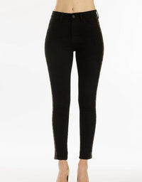 Kancan - Women's High Rise Leopard Striped Jean