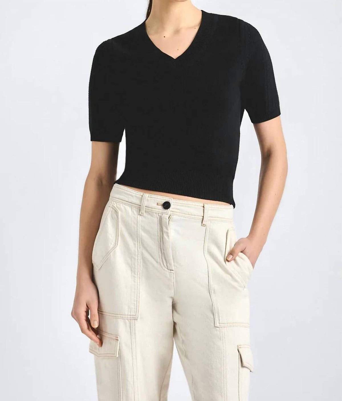 Derek Lam 10 Crosby - Serenea Pointelle Sweater Top