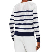 Brodie Cashmere - Breton Stitch Crew Organic Sweater