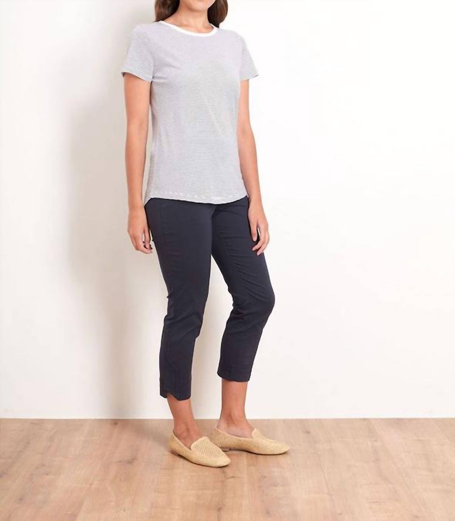 FOIL Capri Trapeze Pant in true navy - women's pants