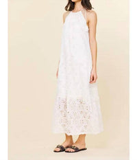 Skies Are Blue - Eyelet Tiered Maxi Dress