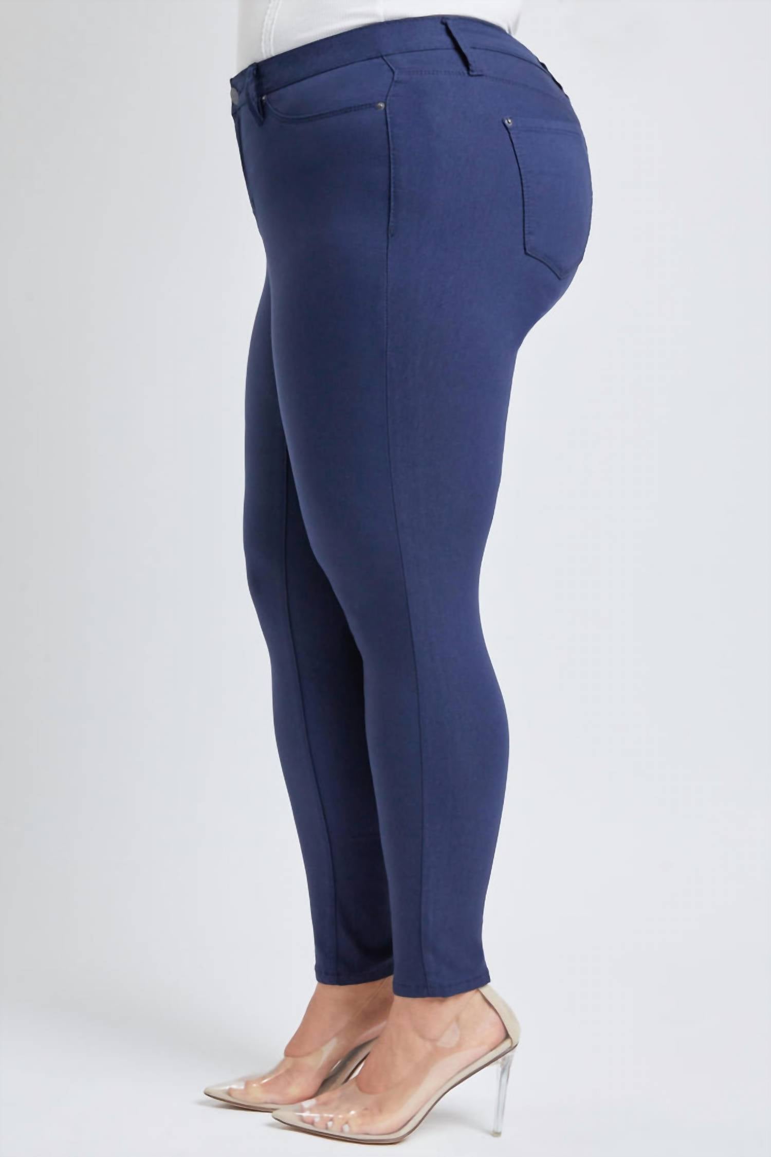 Ymi - Hyperstretch Forever Color Mid Rise Pant - Plus