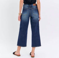 Judy Blue - Mid Rise Tummy Control Crop Wide Leg Jeans