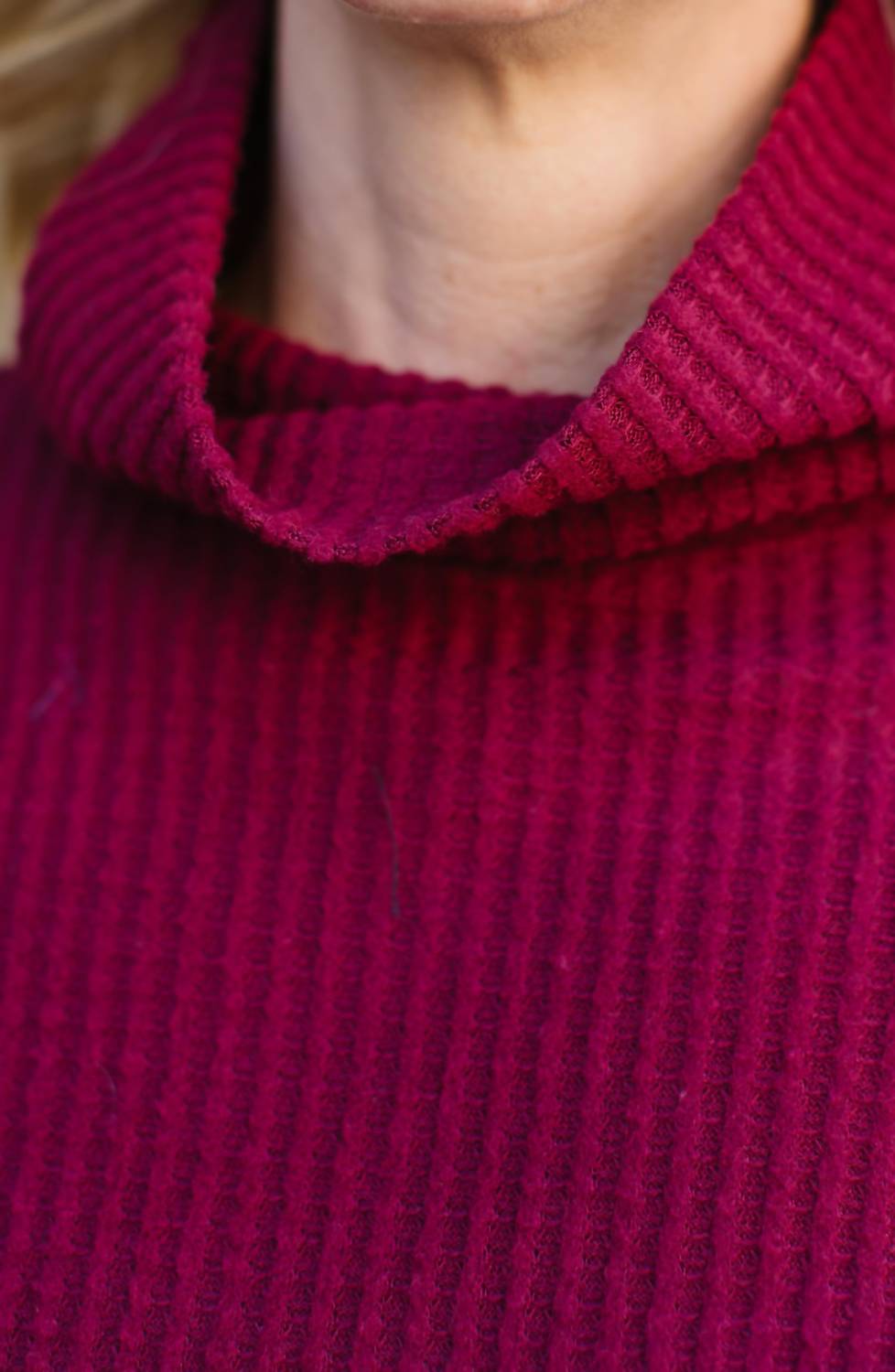 Klara Waffle Turtleneck Sweater