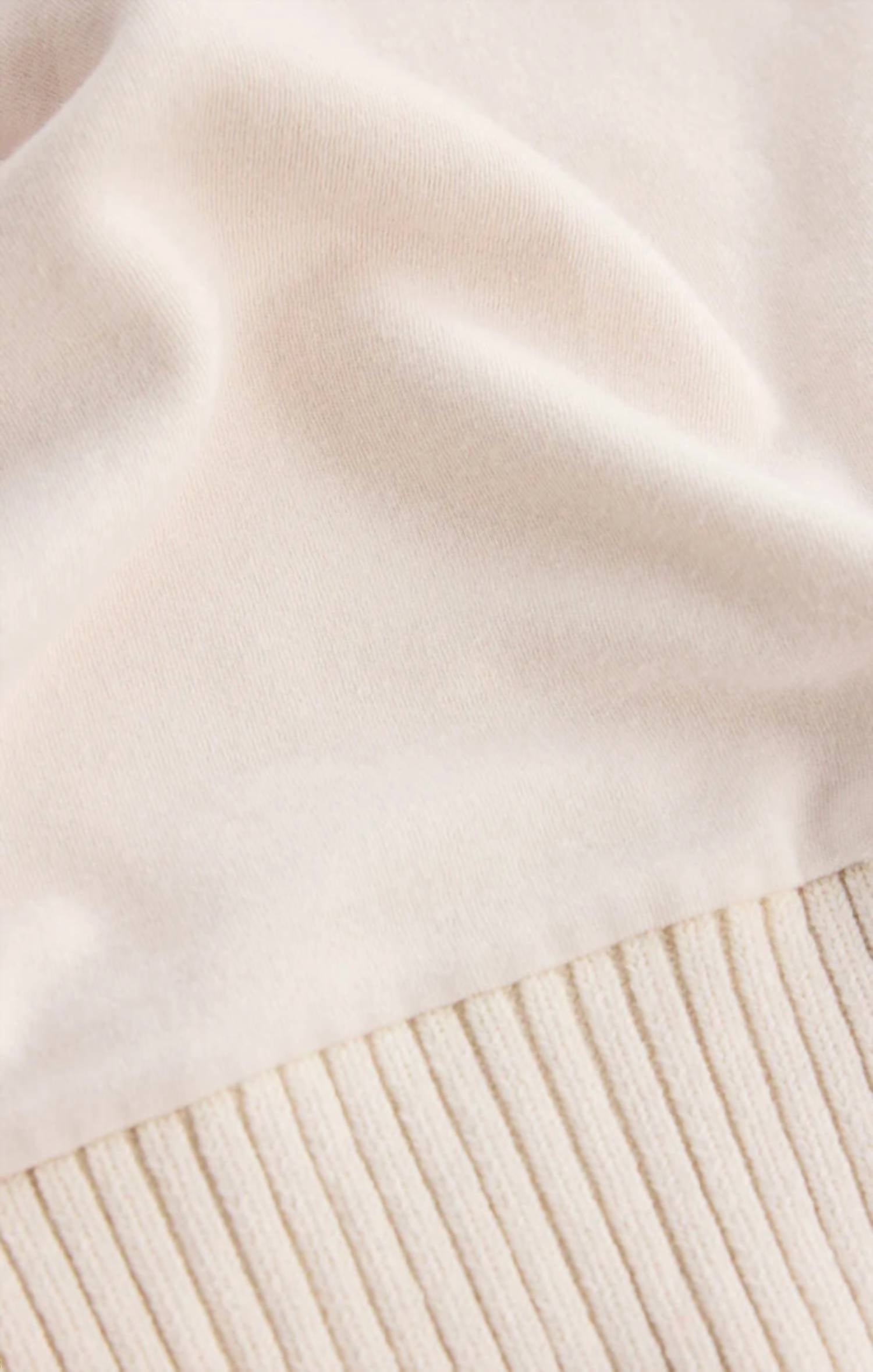 Z Supply Sable Luxe Rib Mock Neck Sweatshirt in warm white - women's top - view 5
